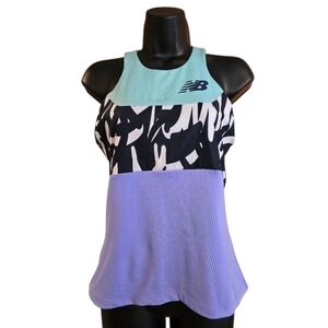 New Balance Women's Tennis Multicolor Athletic Top Gym Running Workout